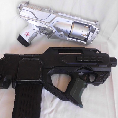 Nerf Strongarm:
N&J Arm Model Decapitator

Nerf Rayven:
N&J Arms Model TAR (Tactical Assault Rifle) mit Tim Taylor Mod