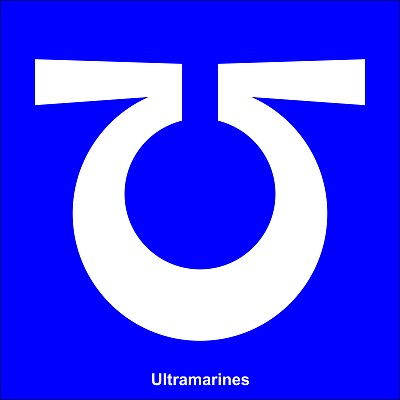 Abzeichen der Ultramarines, auch als Ärmelprint