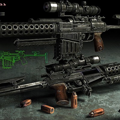 1176x734 10641 Heavy assault rifle v2 0 2d sci fi weapon rifle picture image digital art