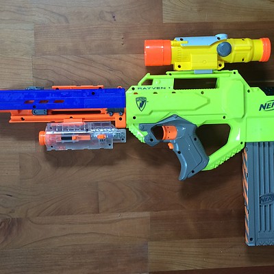 Rayven +  Longstrikelauf + Longstrike-Scope + Light Beam Unit